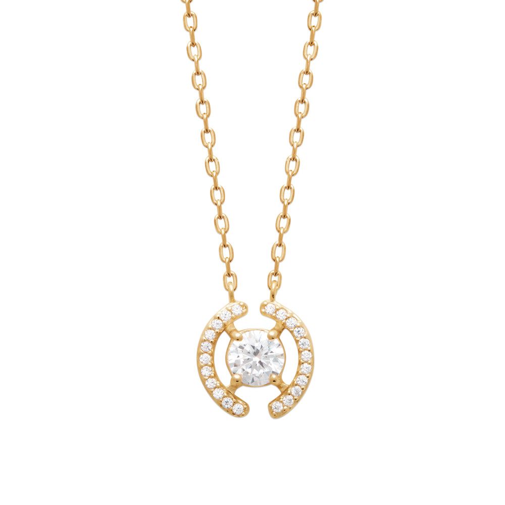 Collier femme - Plaqué or - Oxydes de zirconium