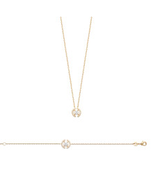 Collier femme - Plaqué or - Oxydes de zirconium