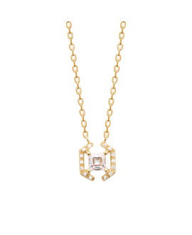 Collier femme - Plaqué or - Oxydes de zirconium
