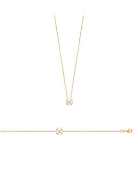 Collier femme - Plaqué or - Oxydes de zirconium Collier femme - Plaqué or - Oxydes de zirconium