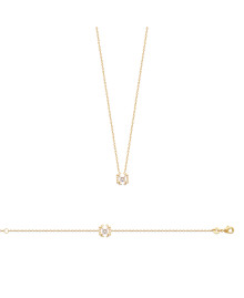 Collier femme - Plaqué or - Oxydes de zirconium