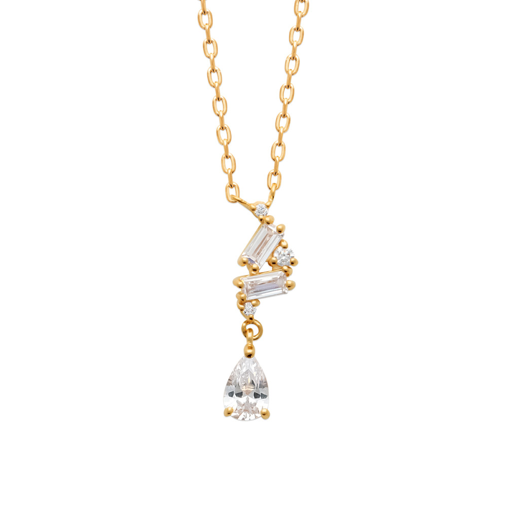 Collier femme - Plaqué or - Oxydes de zirconium Collier femme - Plaqué or - Oxydes de zirconium
