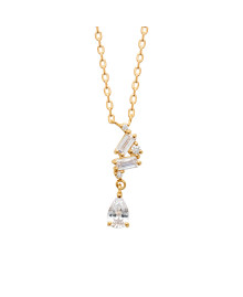 Collier femme - Plaqué or - Oxydes de zirconium