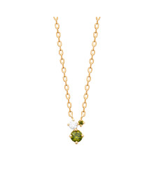 Collier femme - Plaqué or - Oxydes de zirconium