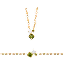 Collier femme - Plaqué or - Oxydes de zirconium