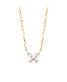 Collier femme - Plaqué or - Oxydes de zirconium