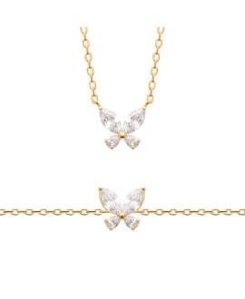 Collier femme - Plaqué or - Oxydes de zirconium