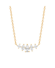 Collier femme - Plaqué or - Oxydes de zirconium