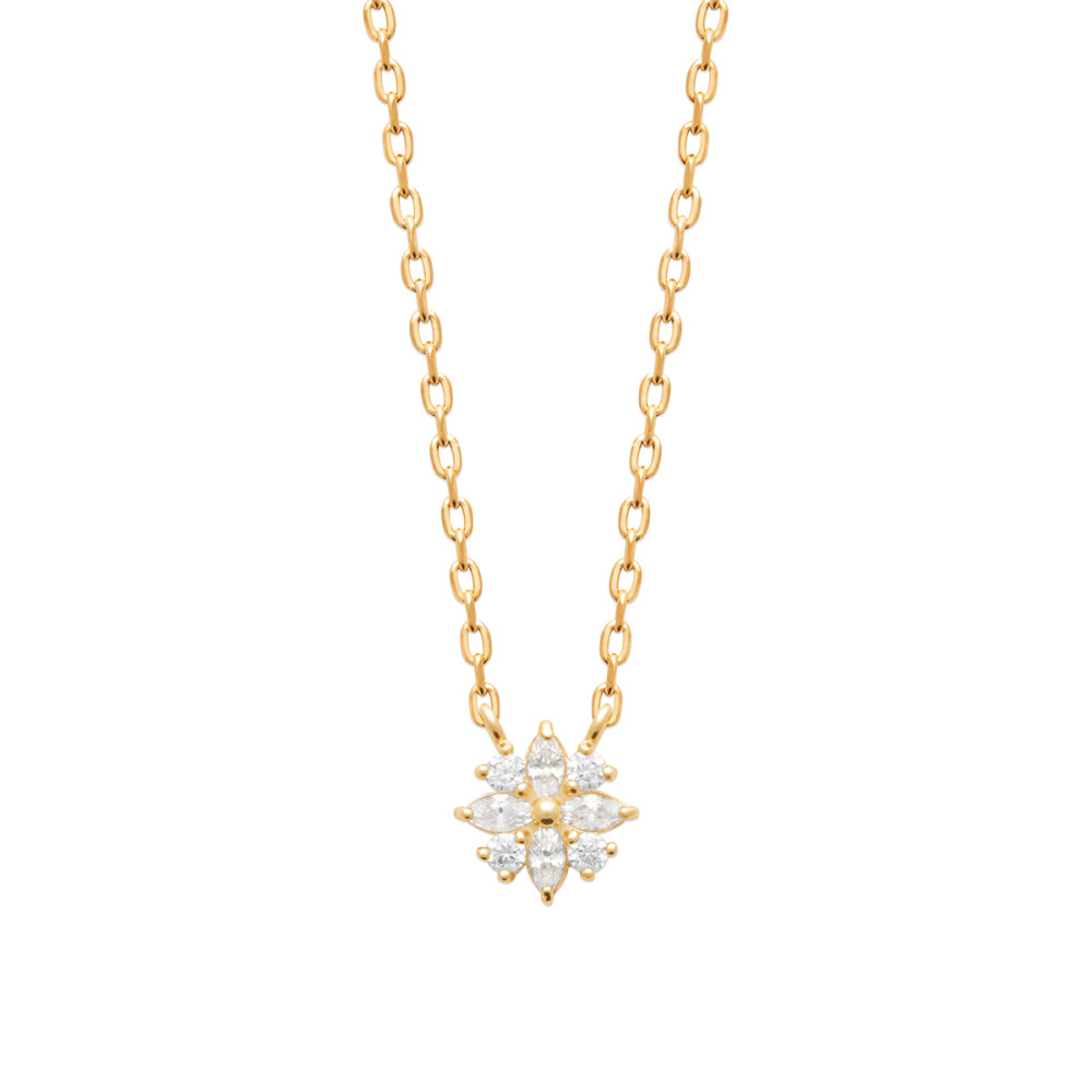 Collier femme - Plaqué or - Oxydes de zirconium Collier femme - Plaqué or - Oxydes de zirconium