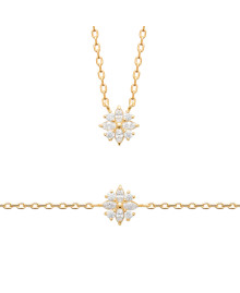 Collier femme - Plaqué or - Oxydes de zirconium