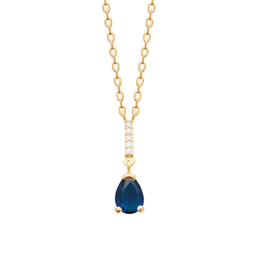 Collier femme - Plaqué or - Oxydes de zirconium
