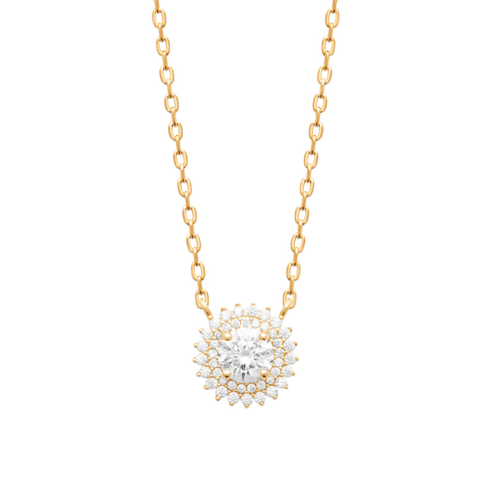 Collier femme - Plaqué or - Oxydes de zirconium Collier femme - Plaqué or - Oxydes de zirconium