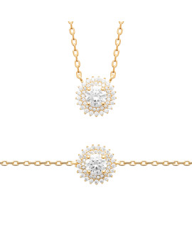 Collier femme - Plaqué or - Oxydes de zirconium Collier femme - Plaqué or - Oxydes de zirconium