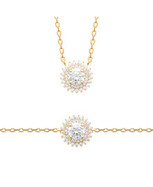Collier femme - Plaqué or - Oxydes de zirconium