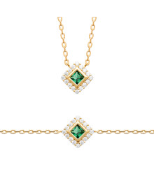 Collier femme - Plaqué or - Oxydes de zirconium