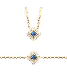 Collier femme - Plaqué or - Oxydes de zirconium