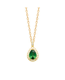 Collier femme - Plaqué or - Oxydes de zirconium