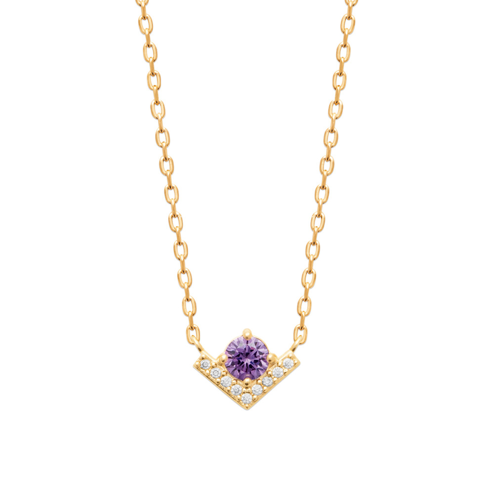 Collier femme - Plaqué or - Oxydes de zirconium Collier femme - Plaqué or - Oxydes de zirconium
