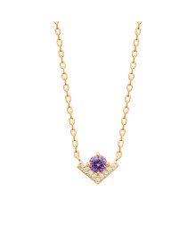 Collier femme - Plaqué or - Oxydes de zirconium
