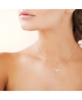 Collier femme - Plaqué or - Oxydes de zirconium Collier femme - Plaqué or - Oxydes de zirconium