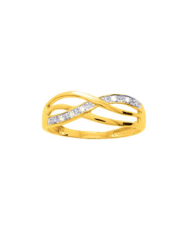 Bague femme - Oxyde de zirconium - Or 9 Carats