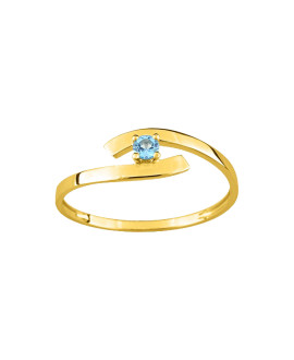 Bague femme - topaze - Or 9 Carats