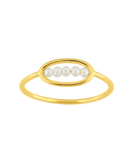 Bague Femme - perle - Or 9 Carats