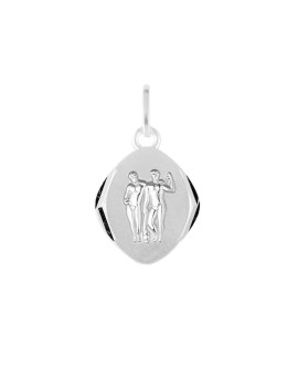 Pendentif mixte - Argent 925 - Signe Astrologique - Gémeaux