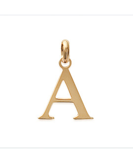 Pendentif Mixte - Plaqué Or - initiale A
