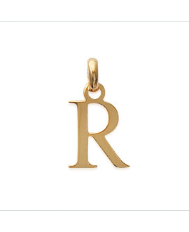 Pendentif Mixte - Plaqué Or - initiale R