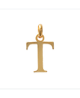 Pendentif Mixte - Plaqué Or - initiale T