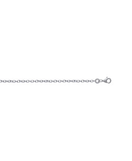 Chaine Mixte - Argent 925 - Chaîne forçat diamantée - Largeur : 1,75 mm - Longueur : 60 cm