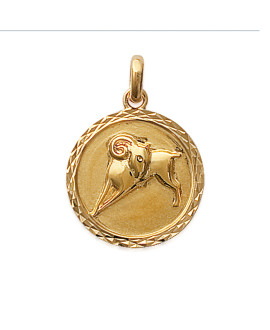 Pendentif Mixte - Plaqué Or - Signe Astrologique - Bélier