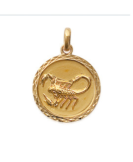 Pendentif Mixte - Plaqué Or - Signe Astrologique - Scorpion