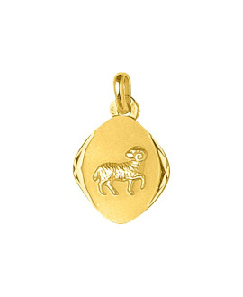 Médaille mixte - Or 18 Carats - Signe Astrologique - Bélier