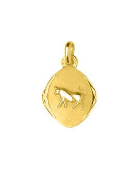 Médaille mixte - Or 18 Carats - Signe Astrologique - Taureau