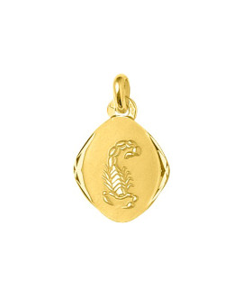 Médaille mixte - Or 18 Carats - Signe Astrologique - Scorpion