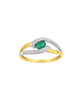Bague femme - Emeraude - Or 18 Carats