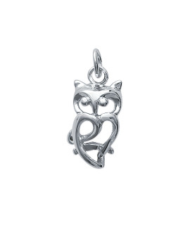 Pendentif Femme - Argent 925 - Largeur : 0,8 mm - Hiboux
