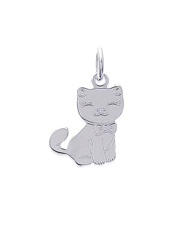 Pendentif Femme - Argent 925 - Largeur : 1,2 mm - Chat