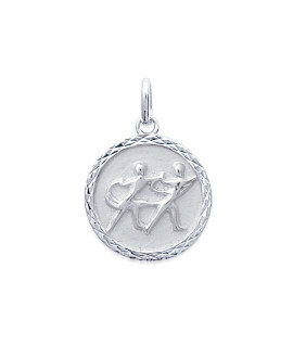 Pendentif Femme - Argent 925 - Signe Astrologique - Gémeaux