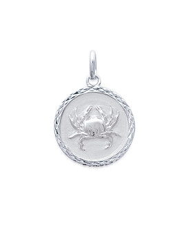 Pendentif Femme - Argent 925 - Signe Astrologique - Cancer