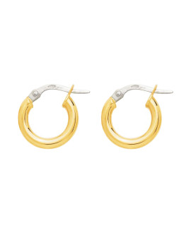Créoles lisses Femme - Or 18 Carats - Diamètre 8mm