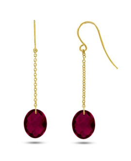 Boucles d'oreilles femme - Grenat - Or jaune 18 Carats