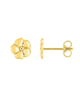 Boucles d'oreilles Enfant - Or 18 Carats - Fleur