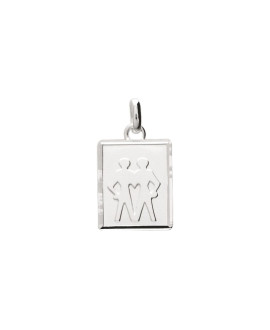 Pendentif mixte - Argent 925 - Signe Astrologique - Gémeaux