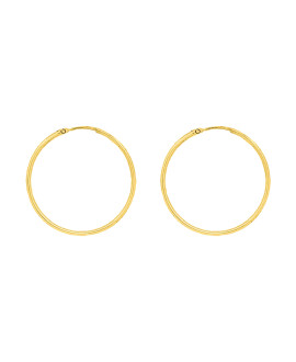 Créoles lisses Femme - Or 18 Carats - Diamètre 24mm