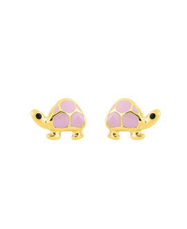 Boucles d'oreilles enfant - Or 9 Carats - Tortue
