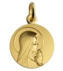 Médaille Ave Maria Or jaune 750/00