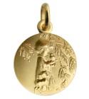 Médaille Ange à l'oiseau Or jaune 750/00